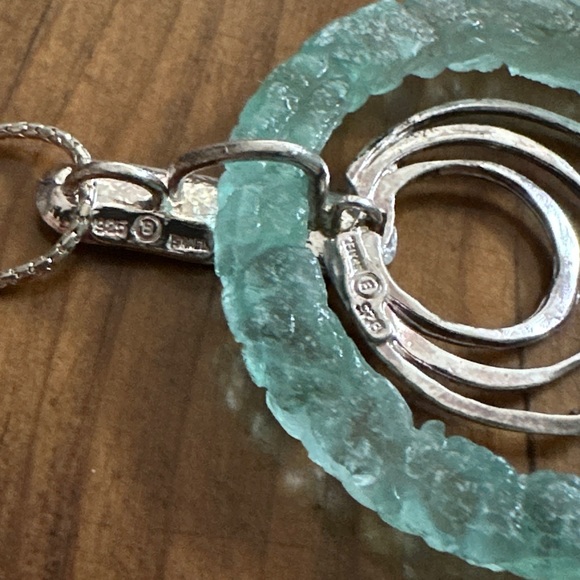 Roman Glass Sterling necklace - Picture 10 of 10